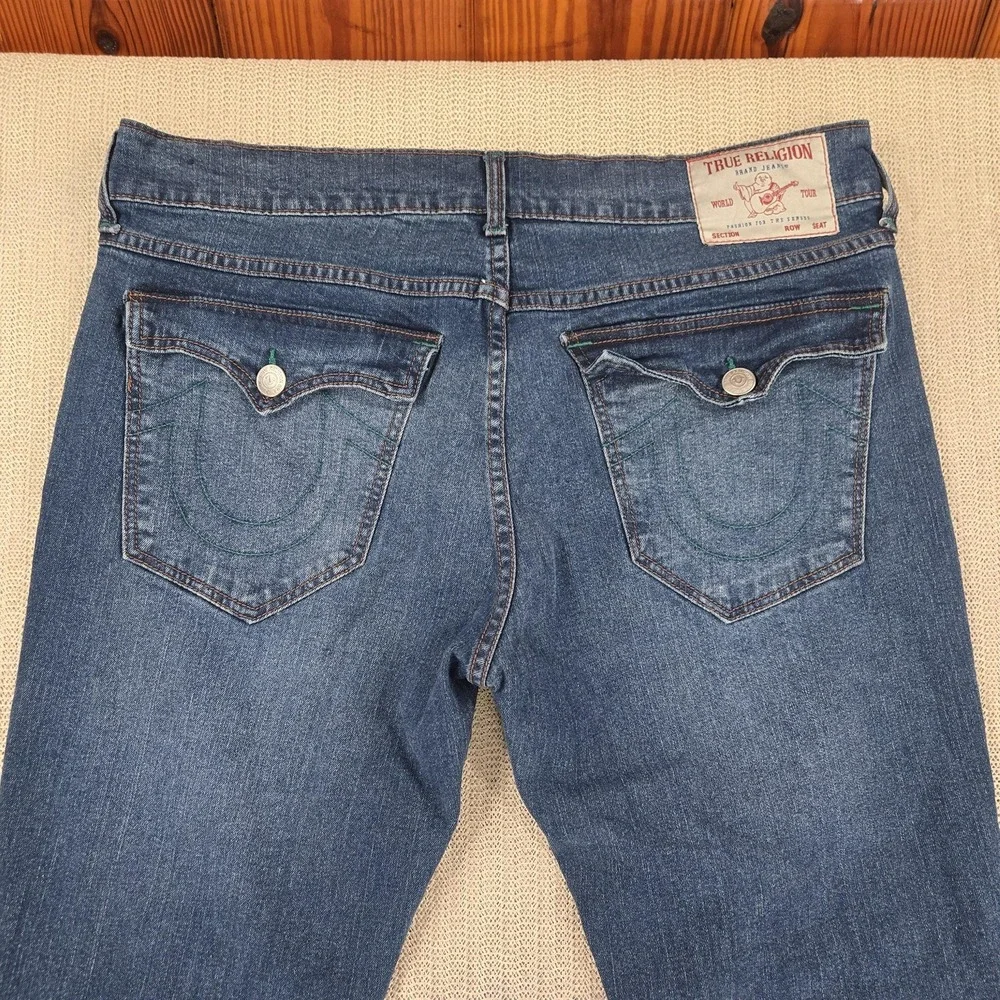 True Religion Jeans Mens 36x31 Blue Rocco Relaxed Skinny Stretch Denim Pants